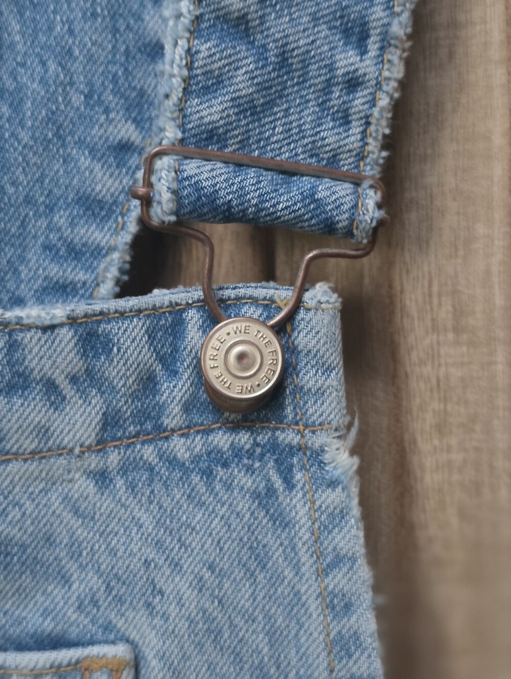 NWT We The Free Good Luck Barrel Overalls By Free People in Going Steady - Picture 7 of 10